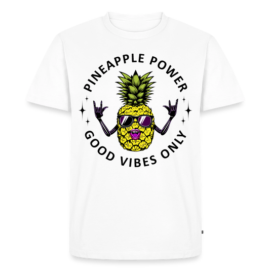Pineapple Power Design – Männer Premium T-Shirt - Weiß