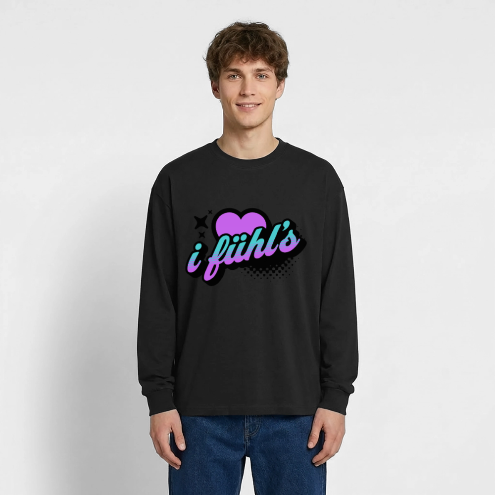 i fühl‘s Design – Oversized Langarmshirt - Schwarz