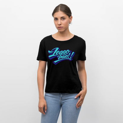 Leggomio Design – Rundhals Frauen Bio-T-Shirt - Schwarz