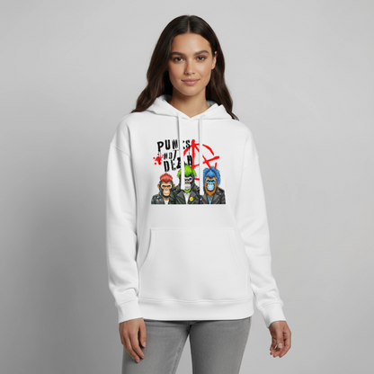 Punks Not Dead Design – Oversized Unisex Hoodie - Weiß