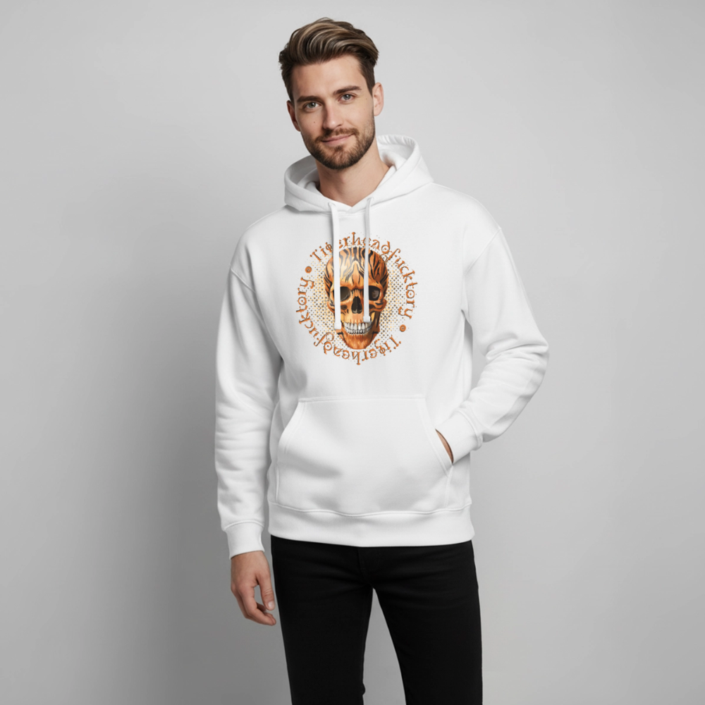 Tiger Skull Design – Oversized Unisex Hoodie - Weiß