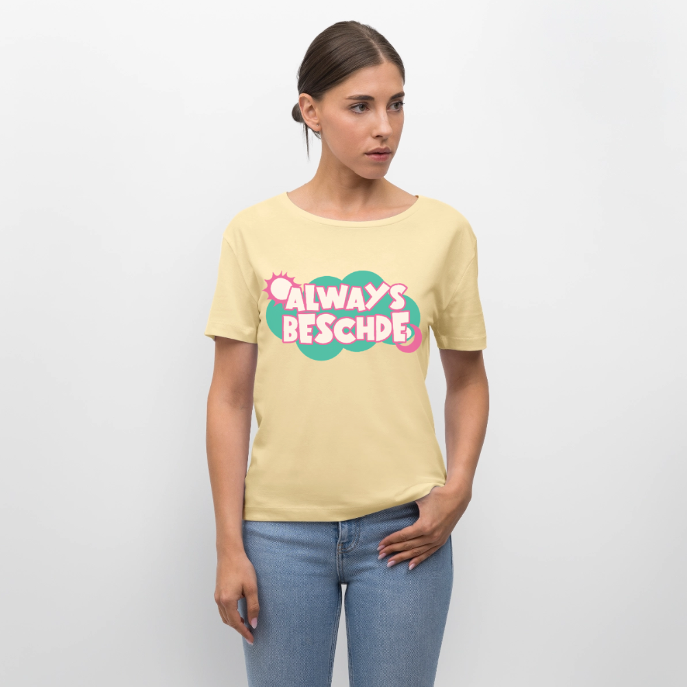 Always Beschde Design – Rundhals Frauen Bio-T-Shirt - Creme