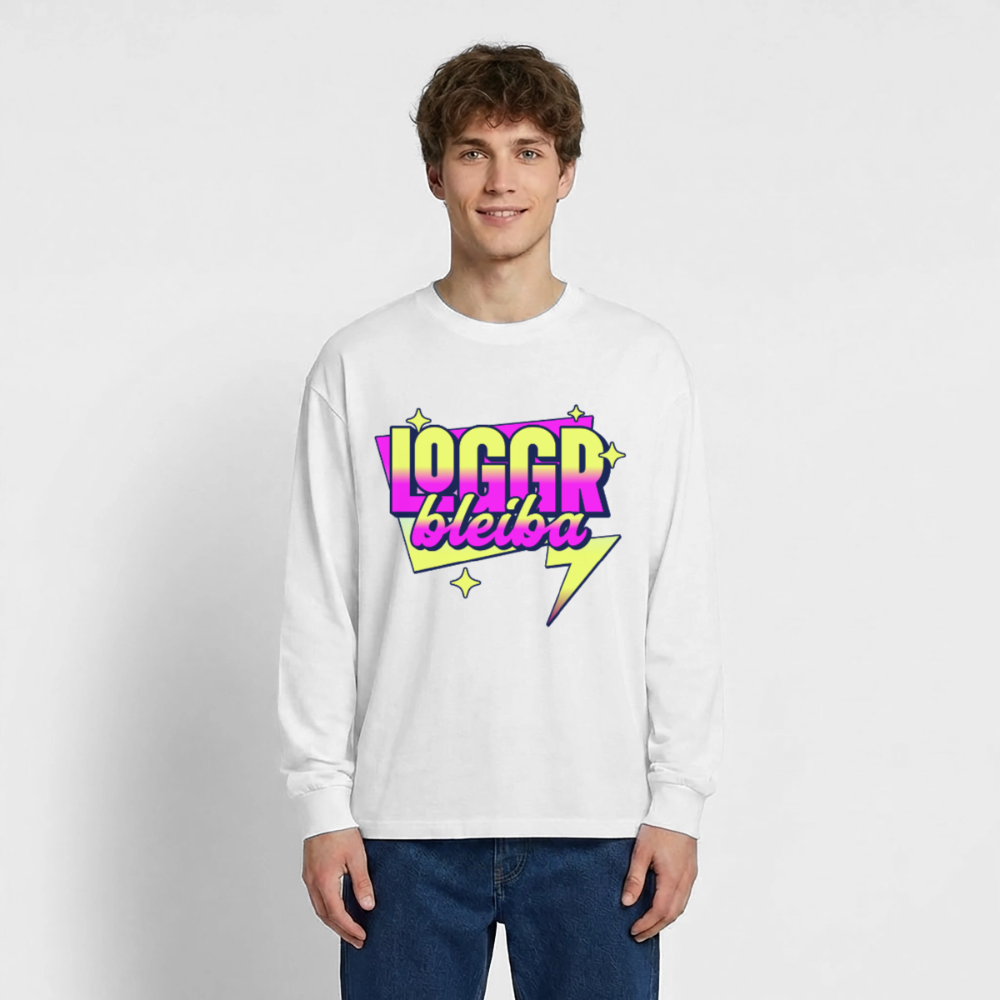Logger bleibt Design – Oversized Langarmshirt - Weiß