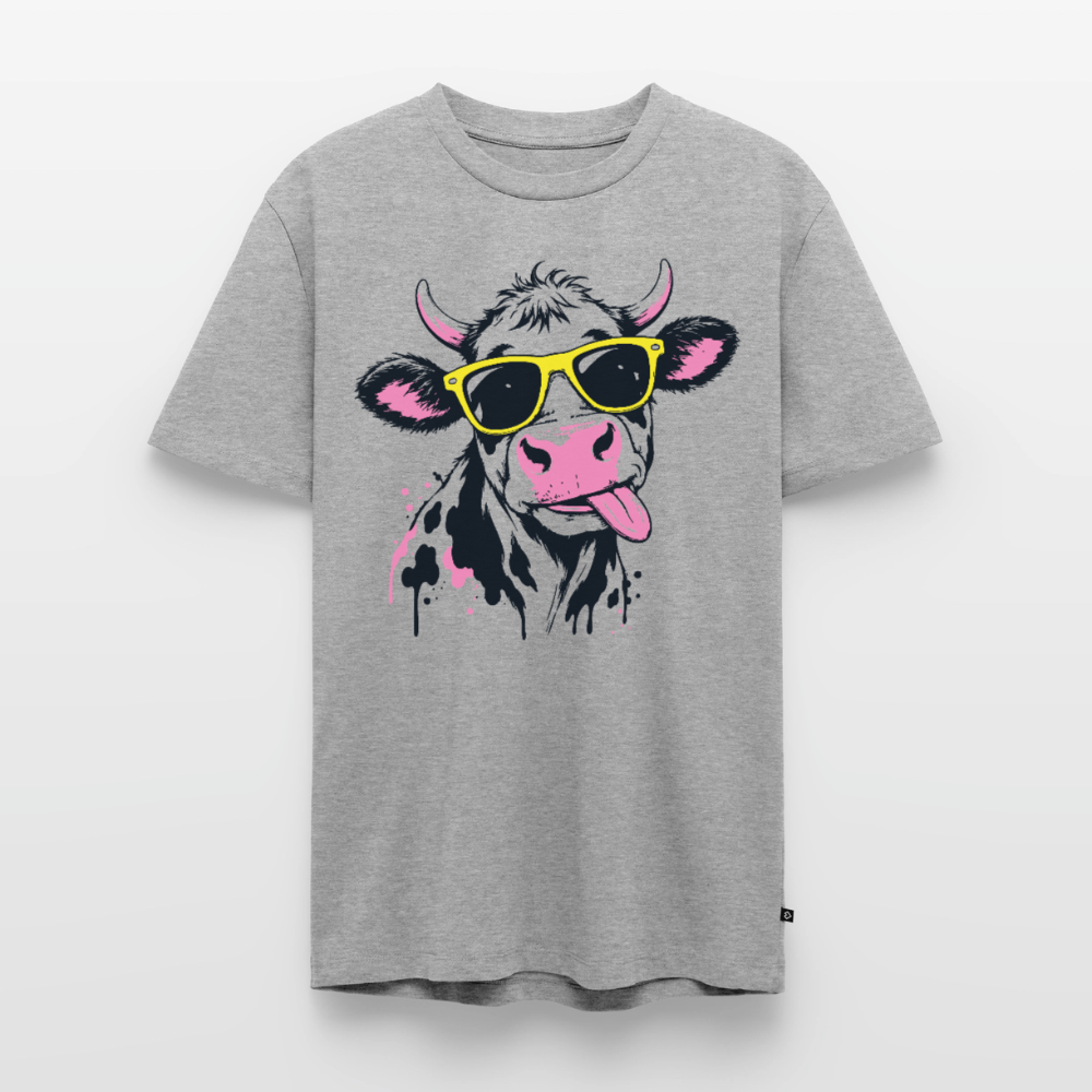 Street Cow Design – Männer Premium T-Shirt - Grau meliert