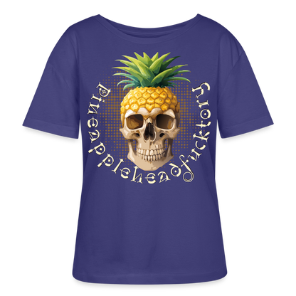 Pineapple Skull Design - Rundhals Frauen Bio-T-Shirt - Dämmerung