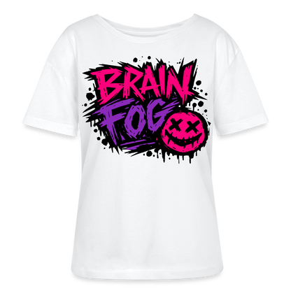 Brain Fog design – Rundhals Frauen Bio-T-Shirt - Weiß