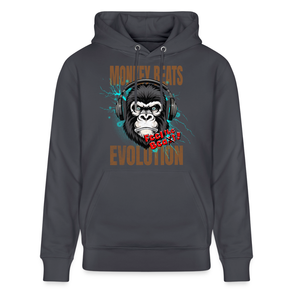 Monkey Beats Design – Unisex Bio-Hoodie - Indigoblau