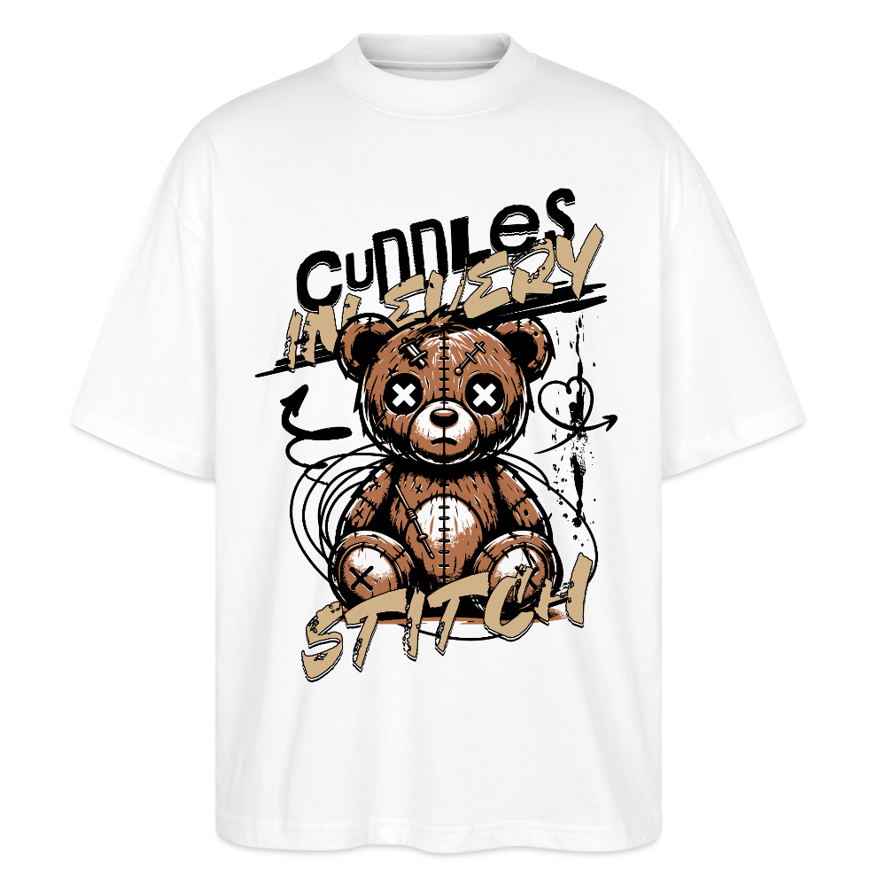 Bear Design – Oversized Unisex Bio T-Shirt - Weiß