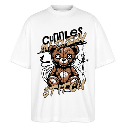 Bear Design – Oversized Unisex Bio T-Shirt - Weiß