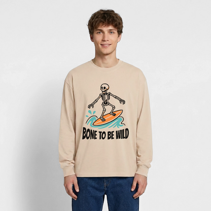Bone to be Wild – Oversized Langarmshirt - Sand