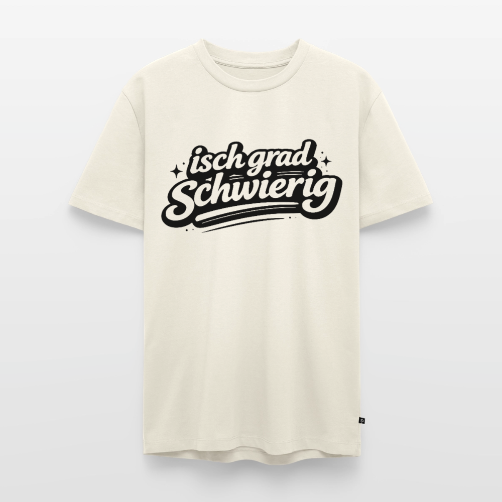 isch grad schwierig Design – Männer Premium T-Shirt - Naturweiß