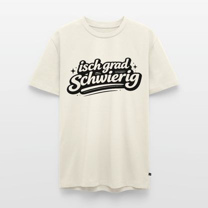isch grad schwierig Design – Männer Premium T-Shirt - Naturweiß