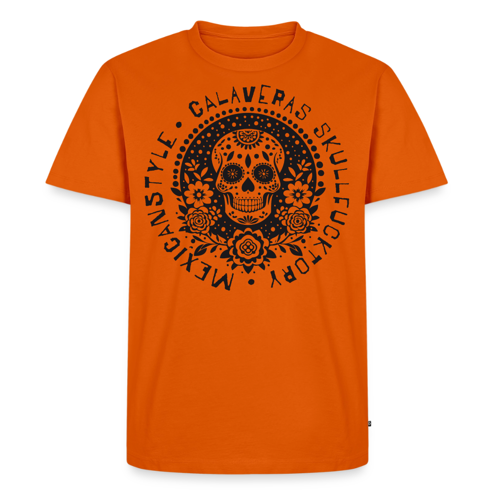Sugar Skull Black Design - Männer Premium T-Shirt - Orange 