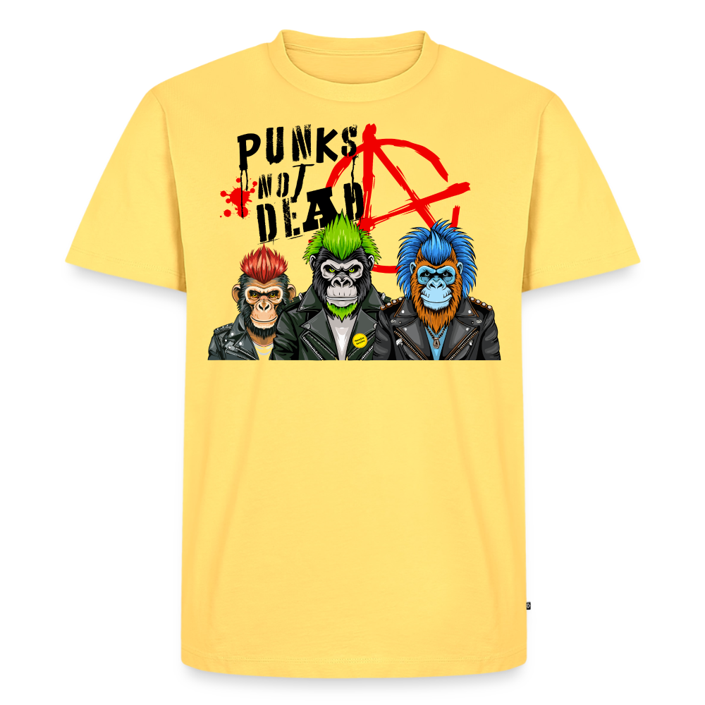 Punks Not Dead Design – Männer Premium T-Shirt - Pastellgelb