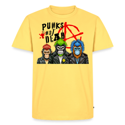 Punks Not Dead Design – Männer Premium T-Shirt - Pastellgelb