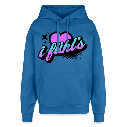 i fühl‘s Design – Oversized Unisex Hoodie - Achtsames Blau