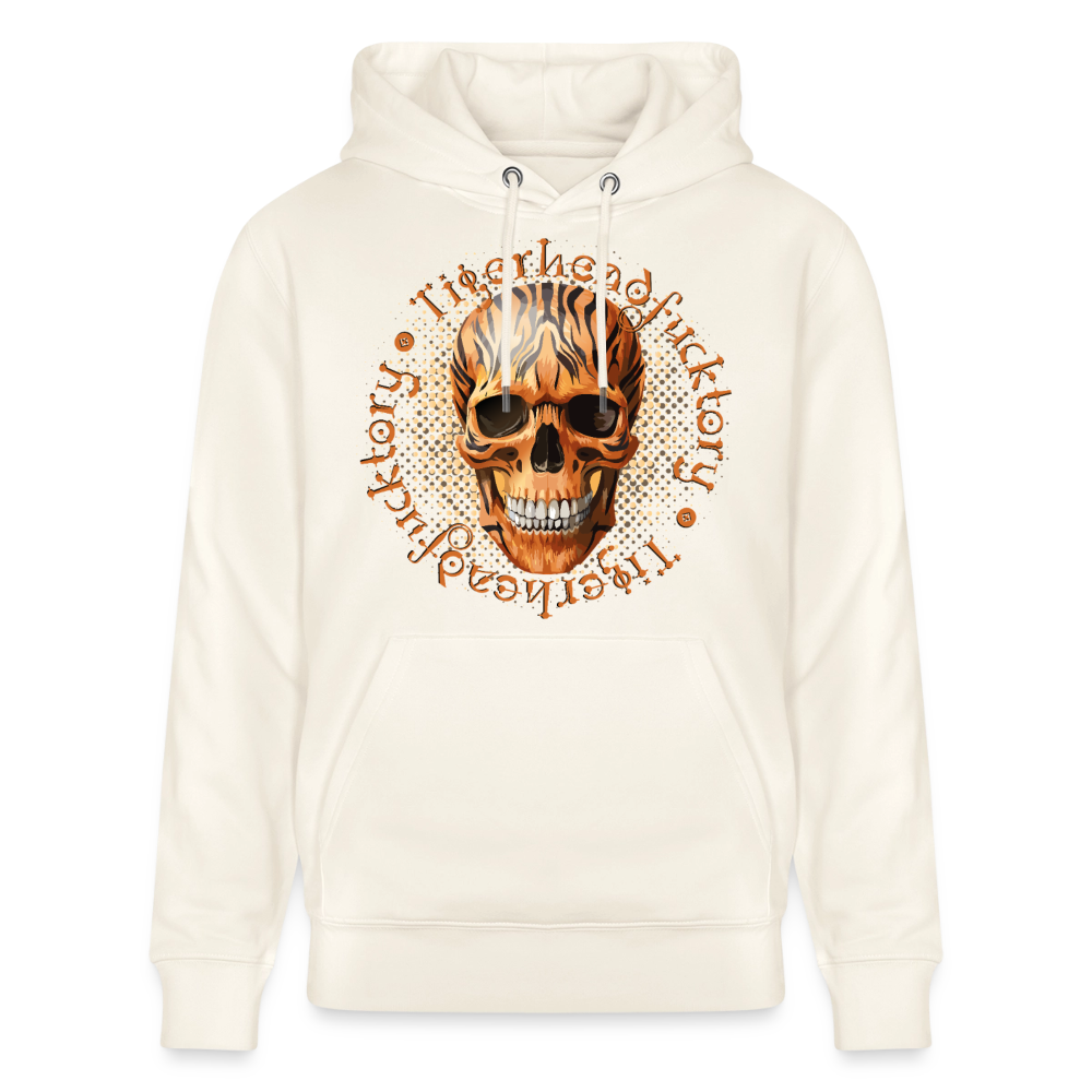 Tiger skull Design – Unisex Bio-Hoodie - Naturweiß 