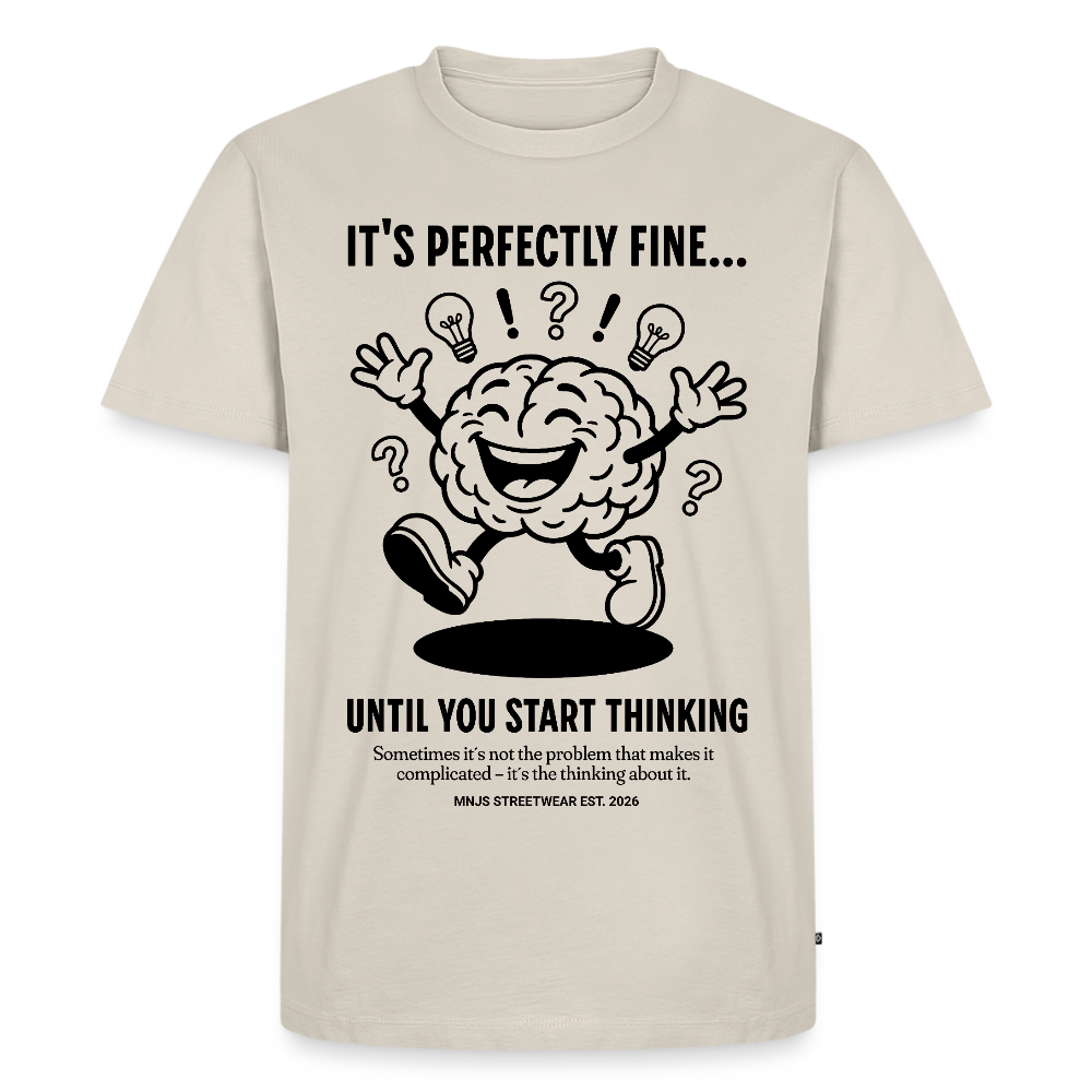 Brain Design – Männer Premium T-Shirt - Beige