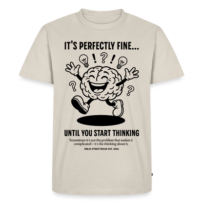 Brain Design – Männer Premium T-Shirt - Beige