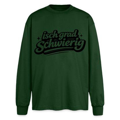 isch grad schwierig Design – Oversized Langarmshirt - Flaschengrün