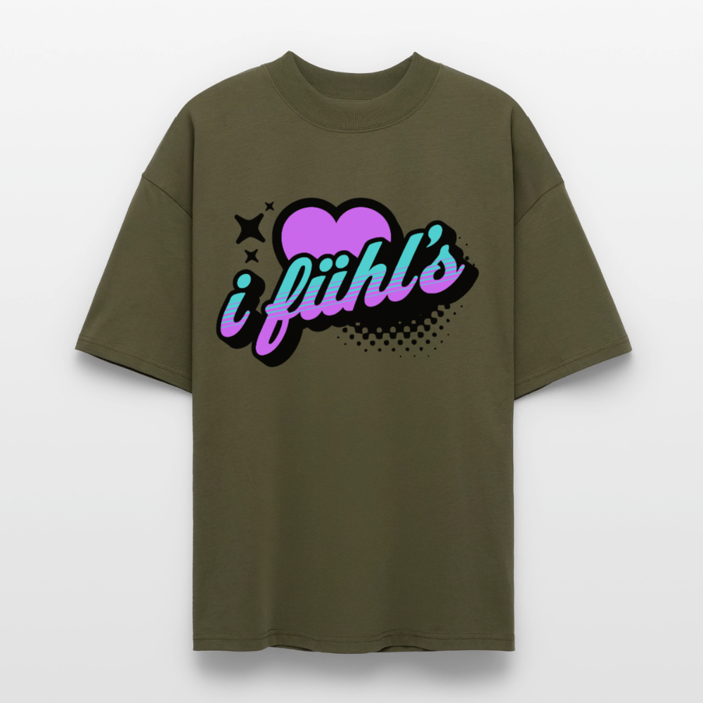 i fühl‘s Design – Oversized Unisex Bio T-Shirt - Khaki