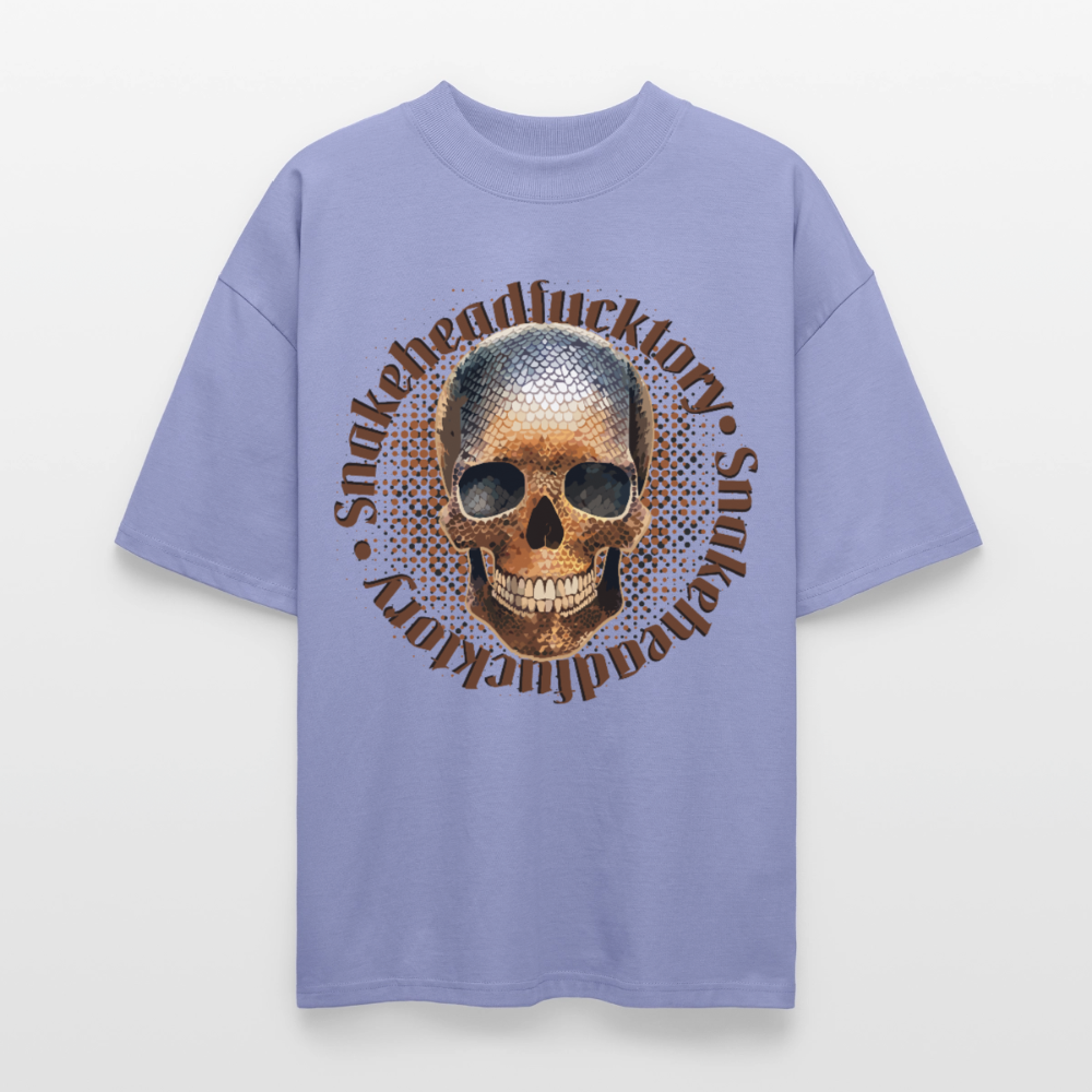 Snake Skull Design – Oversized Unisex Bio T-Shirt - Violett
