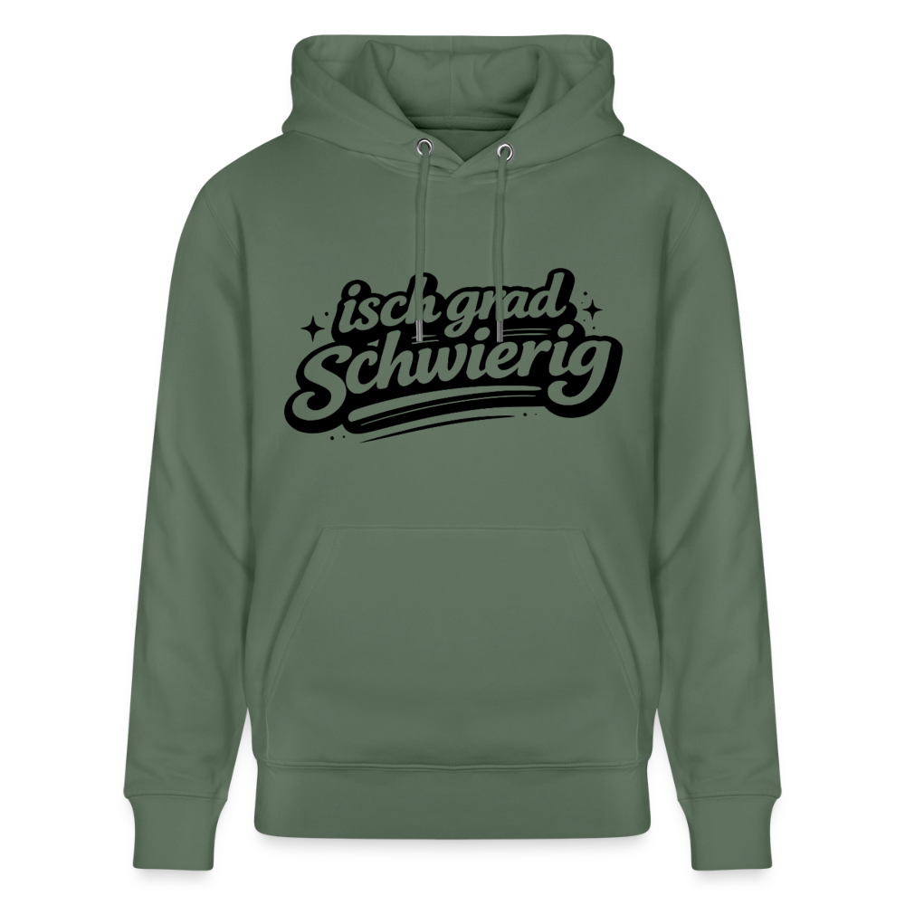 Isch grad schwierig Design – Unisex Bio-Hoodie - Tanngrün