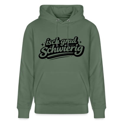 Isch grad schwierig Design – Unisex Bio-Hoodie - Tanngrün