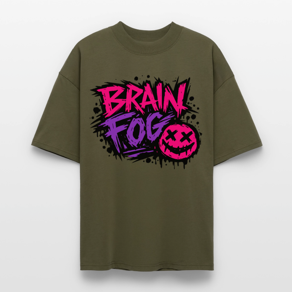 Brain Fog Design – Oversized Unisex Bio T-Shirt - Khaki