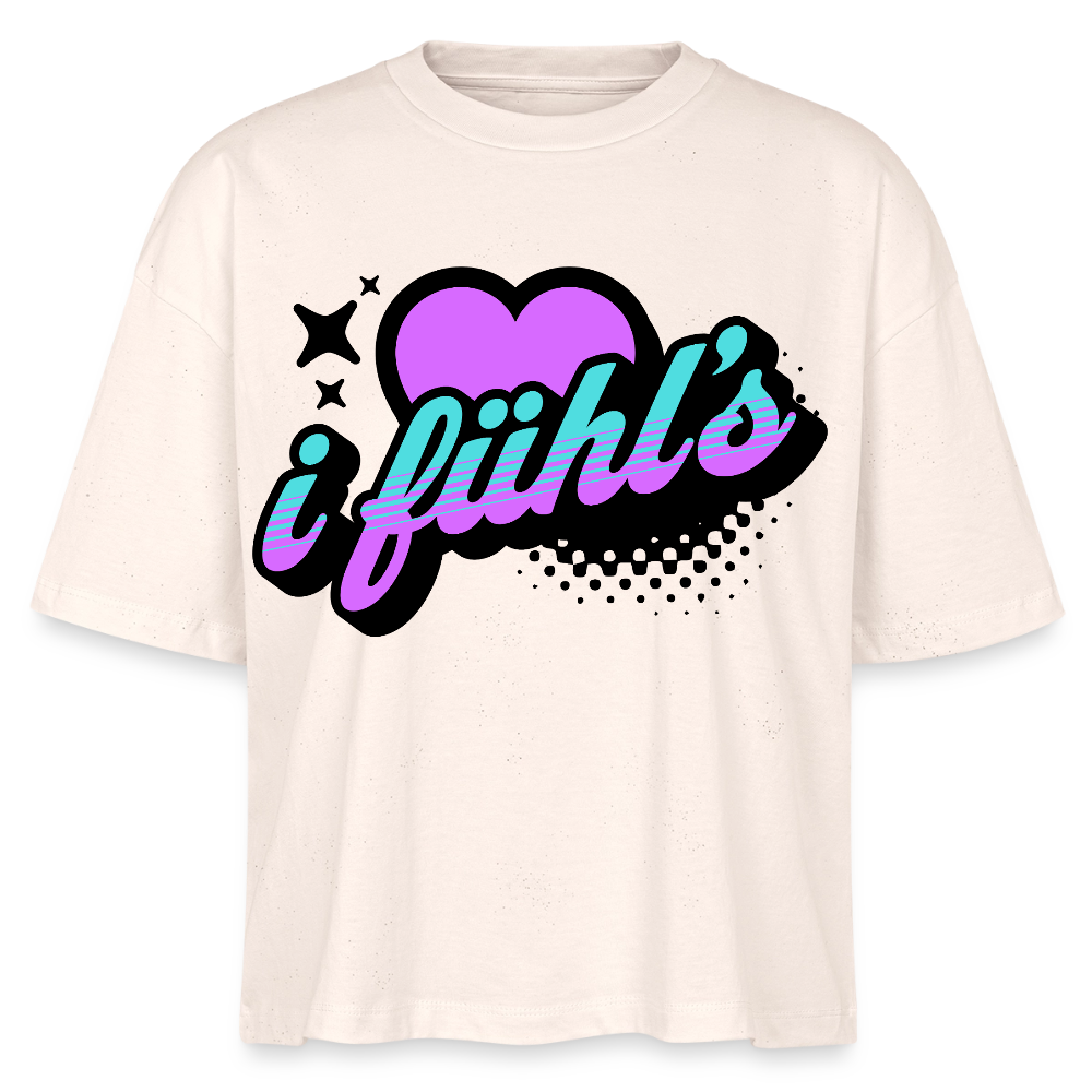i fühl‘s Design – Frauen Boxy Bio-T-Shirt - Natur