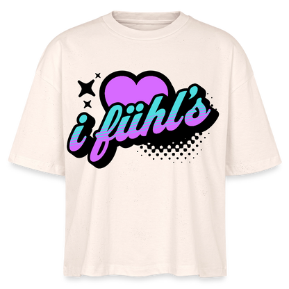 i fühl‘s Design – Frauen Boxy Bio-T-Shirt - Natur