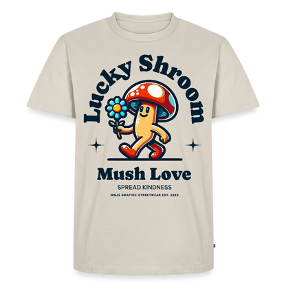 Lucky Shroom Design – Männer Premium T-Shirt - Beige