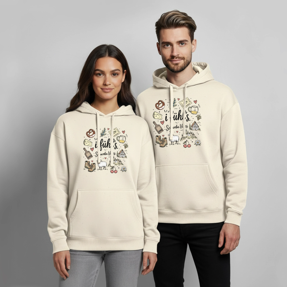 Alb Liebe Design – Oversized Unisex Hoodie - Natur