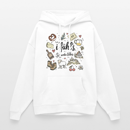 Alb Liebe Design – Oversized Unisex Hoodie - Weiß