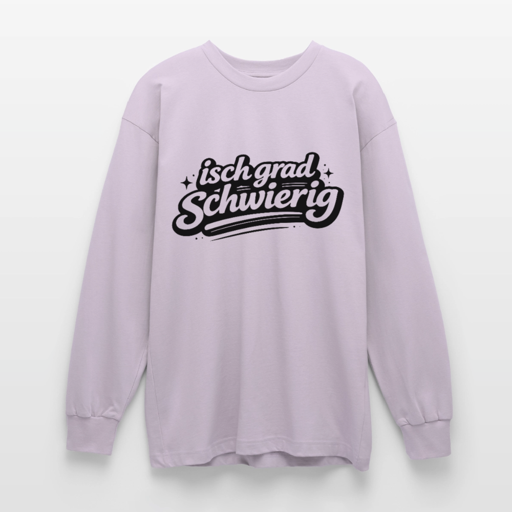 isch grad schwierig Design – Oversized Langarmshirt - verblasstes Lila