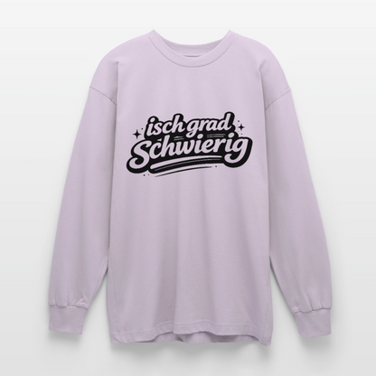 isch grad schwierig Design – Oversized Langarmshirt - verblasstes Lila