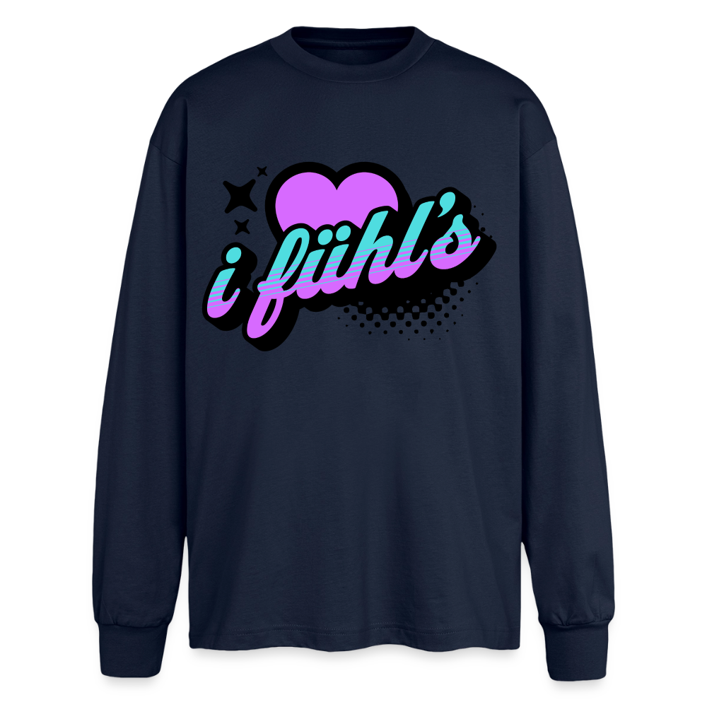 i fühl‘s Design – Oversized Langarmshirt - Navy