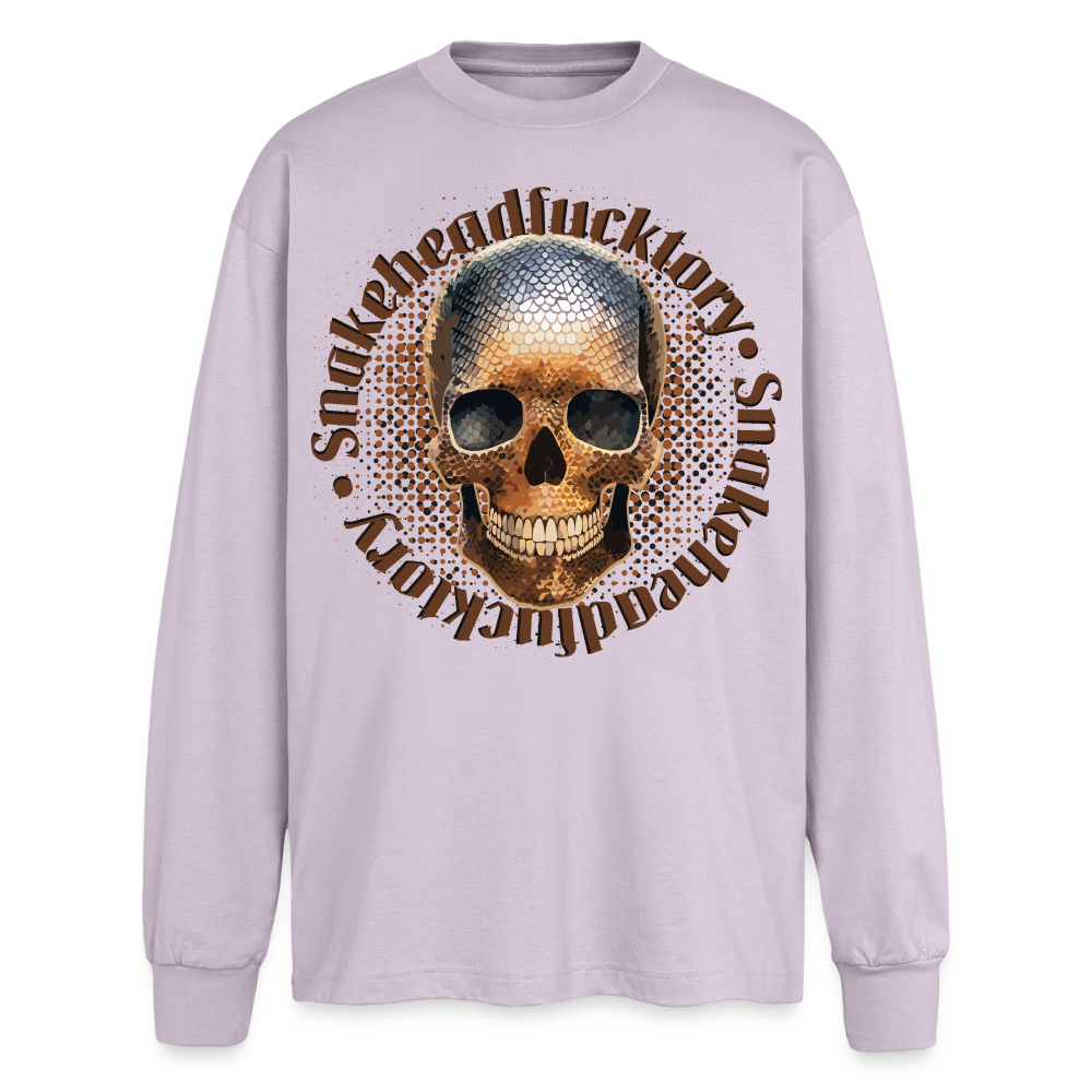 Snake Skull Design – Oversized Langarmshirt - verblasstes Lila