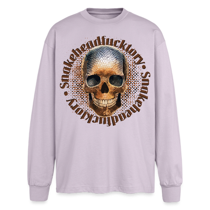 Snake Skull Design – Oversized Langarmshirt - verblasstes Lila