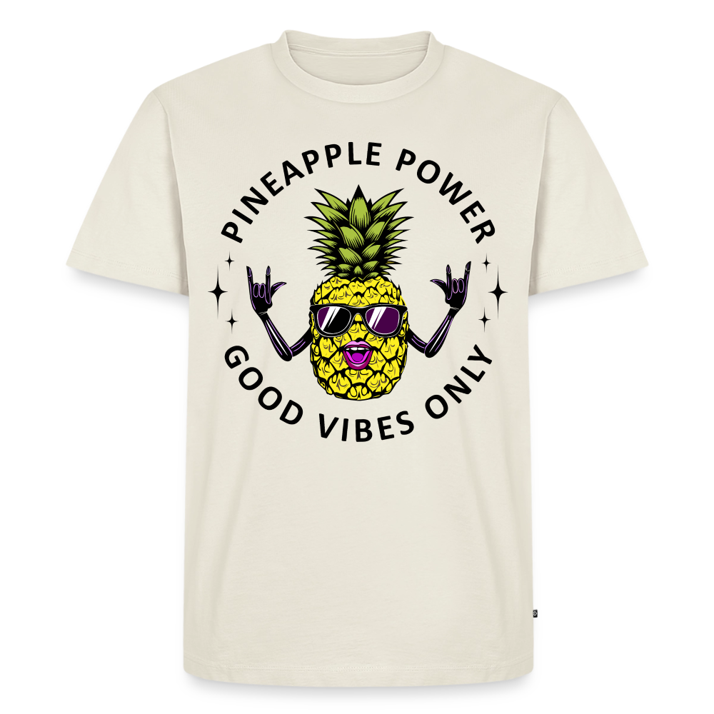 Pineapple Power Design – Männer Premium T-Shirt - Naturweiß