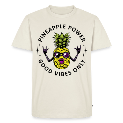 Pineapple Power Design – Männer Premium T-Shirt - Naturweiß