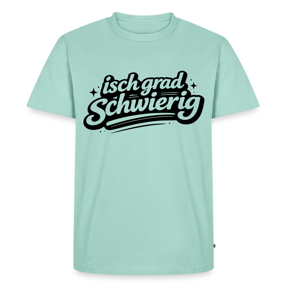 isch grad schwierig Design – Männer Premium T-Shirt - Mint 