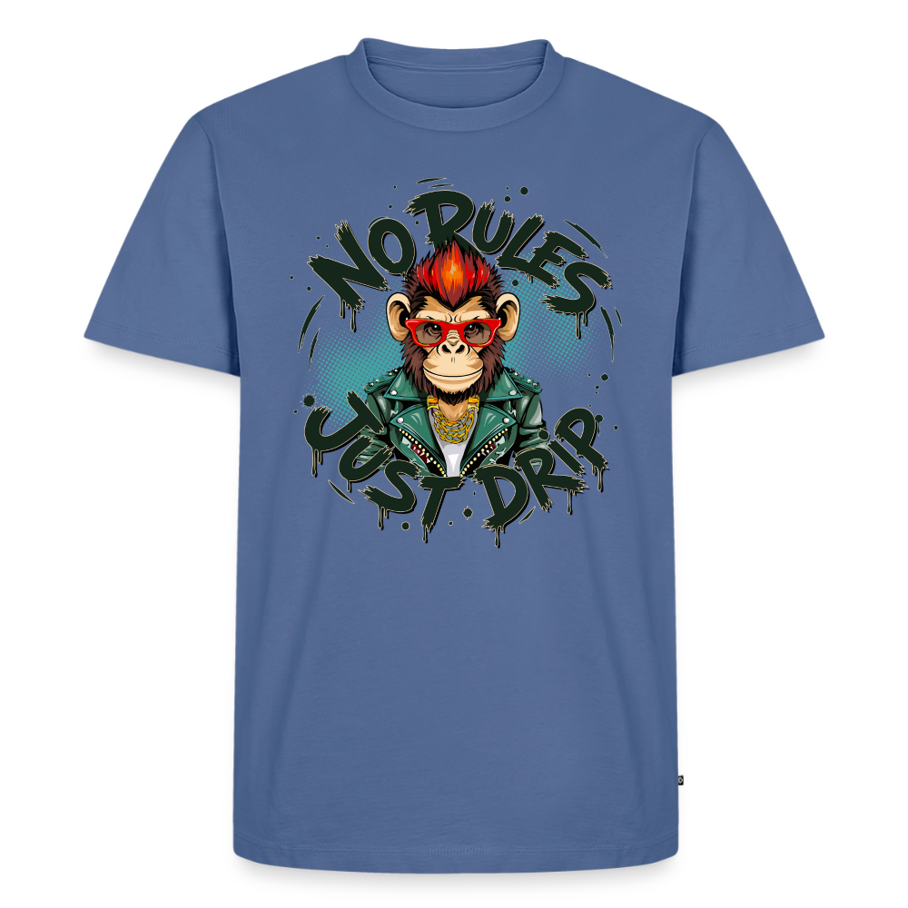Monkey No Rules Design – Männer Premium T-Shirt - Taubenblau