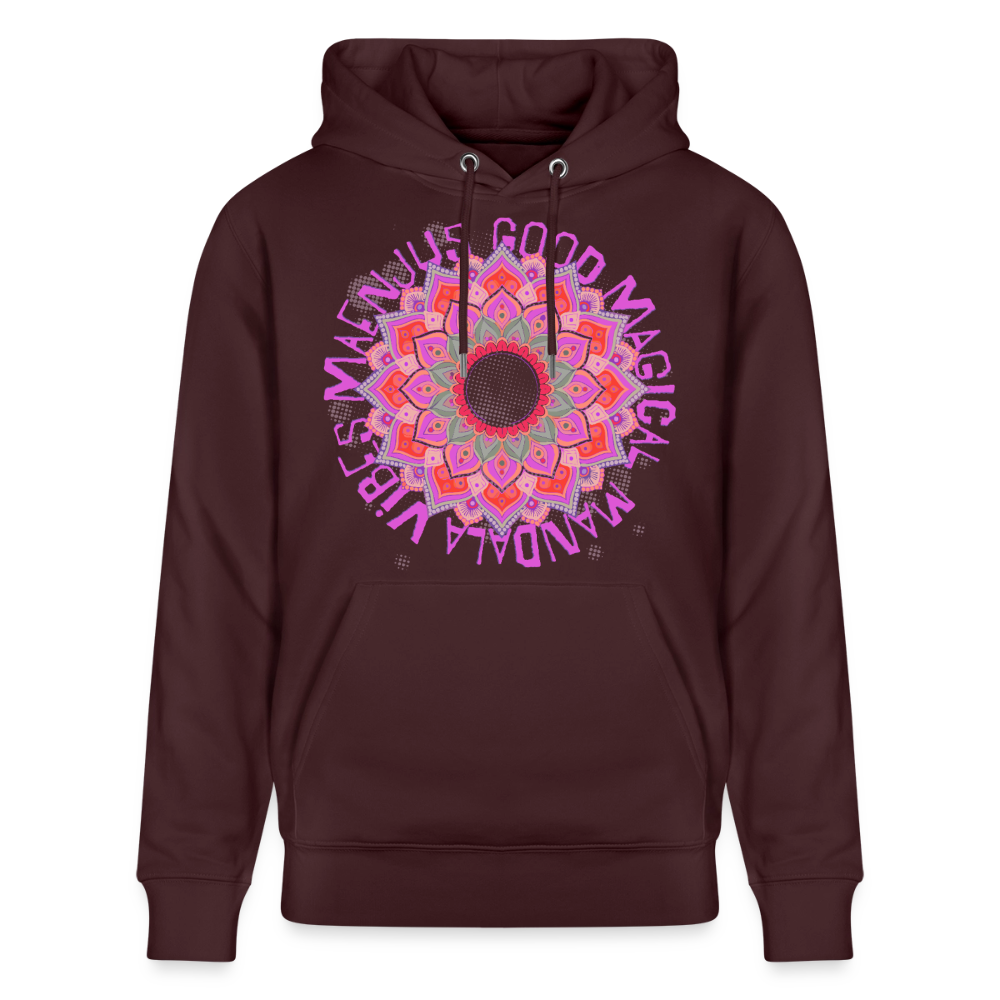 Mandala Pink Design – Unisex Bio-Hoodie - Maroon