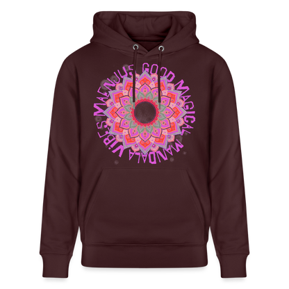 Mandala Pink Design – Unisex Bio-Hoodie - Maroon