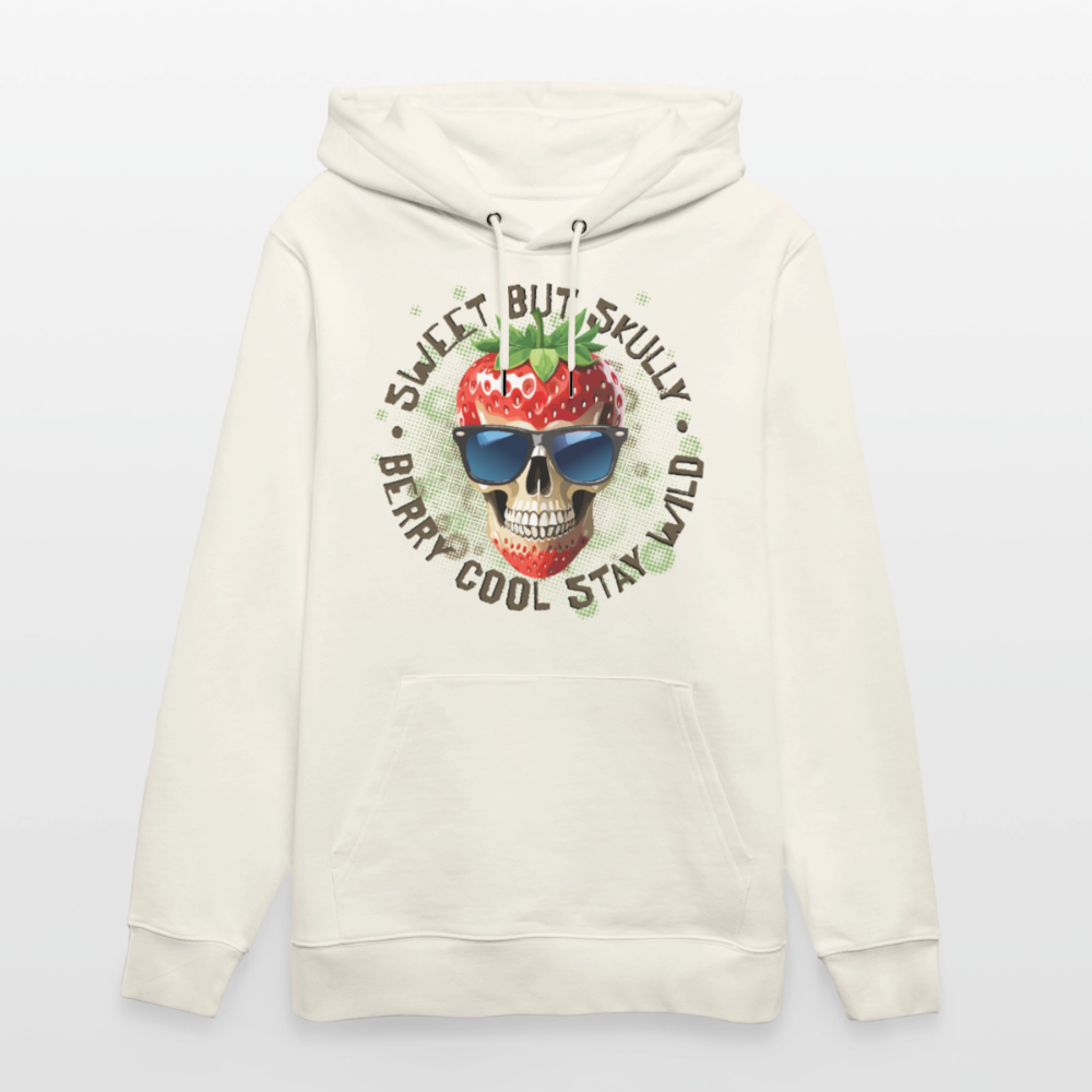 Strawberry Skull Design – Unisex Bio-Hoodie - Naturweiß 