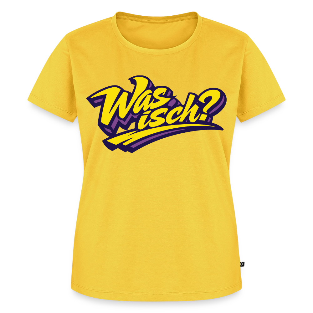 Was isch? Design – Frauen Premium T-Shirt - Sonnengelb