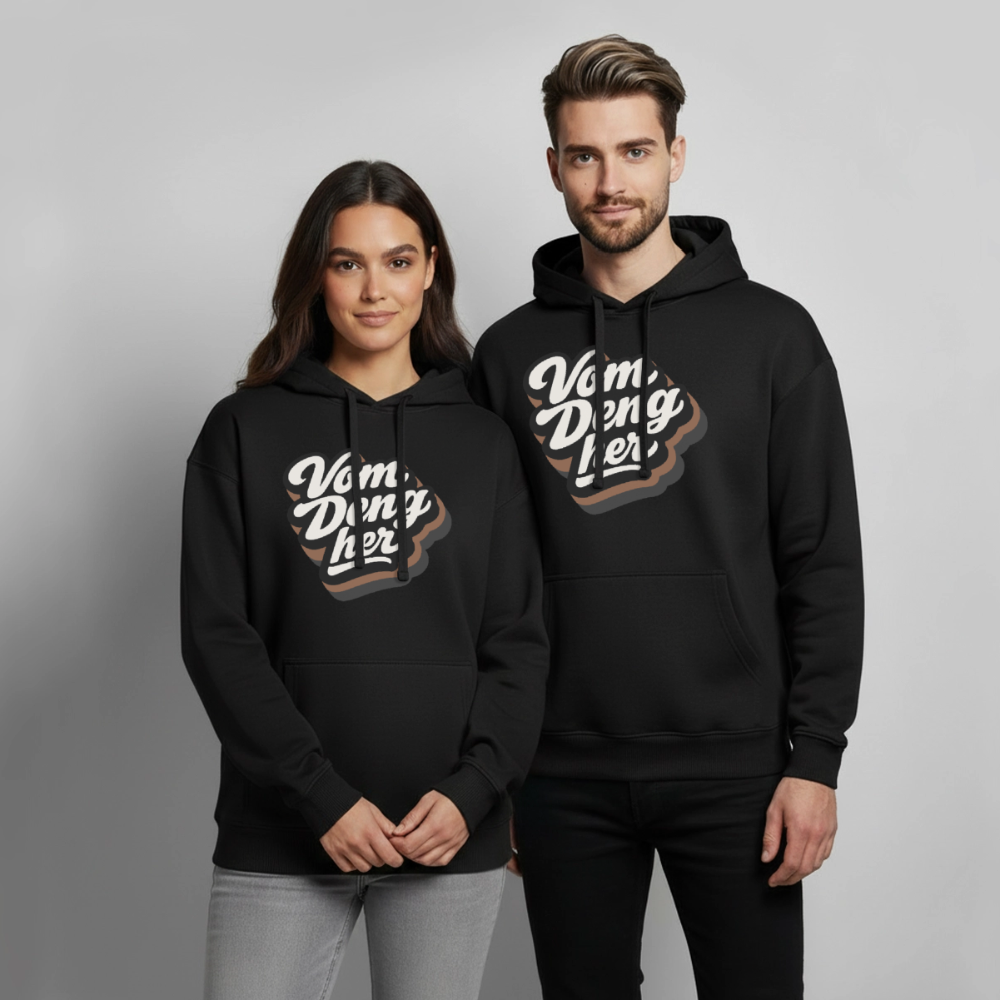 Vom Deng her Design – Oversized Unisex Hoodie - Schwarz