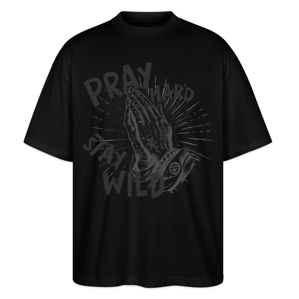 Pray Hard Design – Unisex Bio T-Shirt - Schwarz