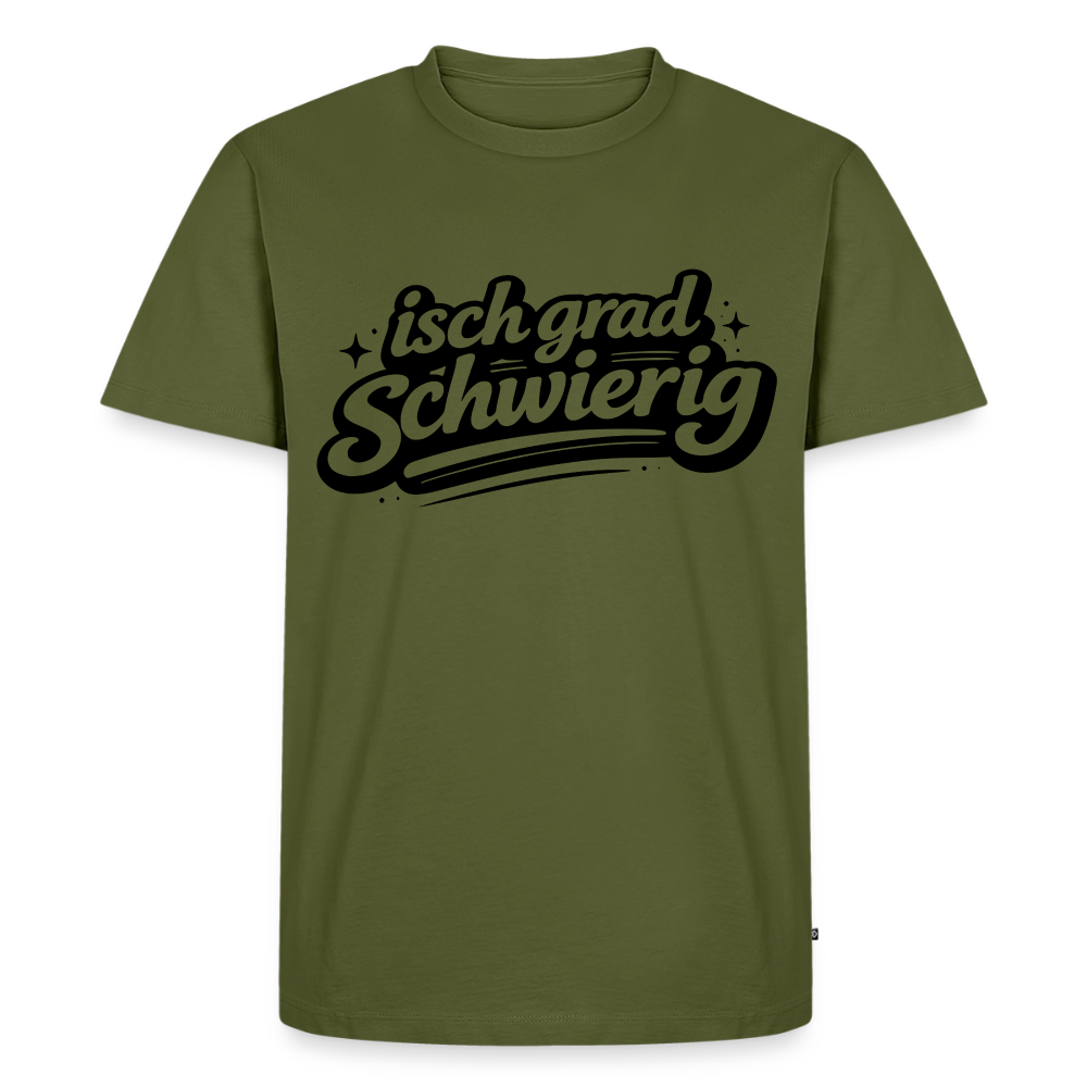 isch grad schwierig Design – Männer Premium T-Shirt - Khaki